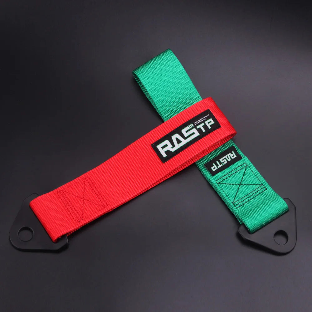 High Strength Nylon Racing Tow Strap Universal Car Bumper Towing Rope RS-TD001 by RASTP – Drift & Track Use Tow Eye Hook Accessory