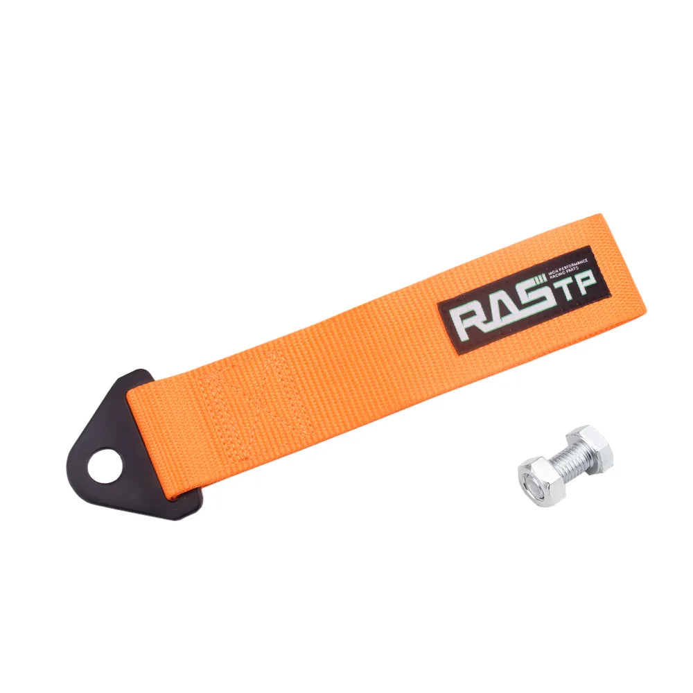 High Strength Nylon Racing Tow Strap Universal Car Bumper Towing Rope RS-TD001 by RASTP – Drift & Track Use Tow Eye Hook Accessory