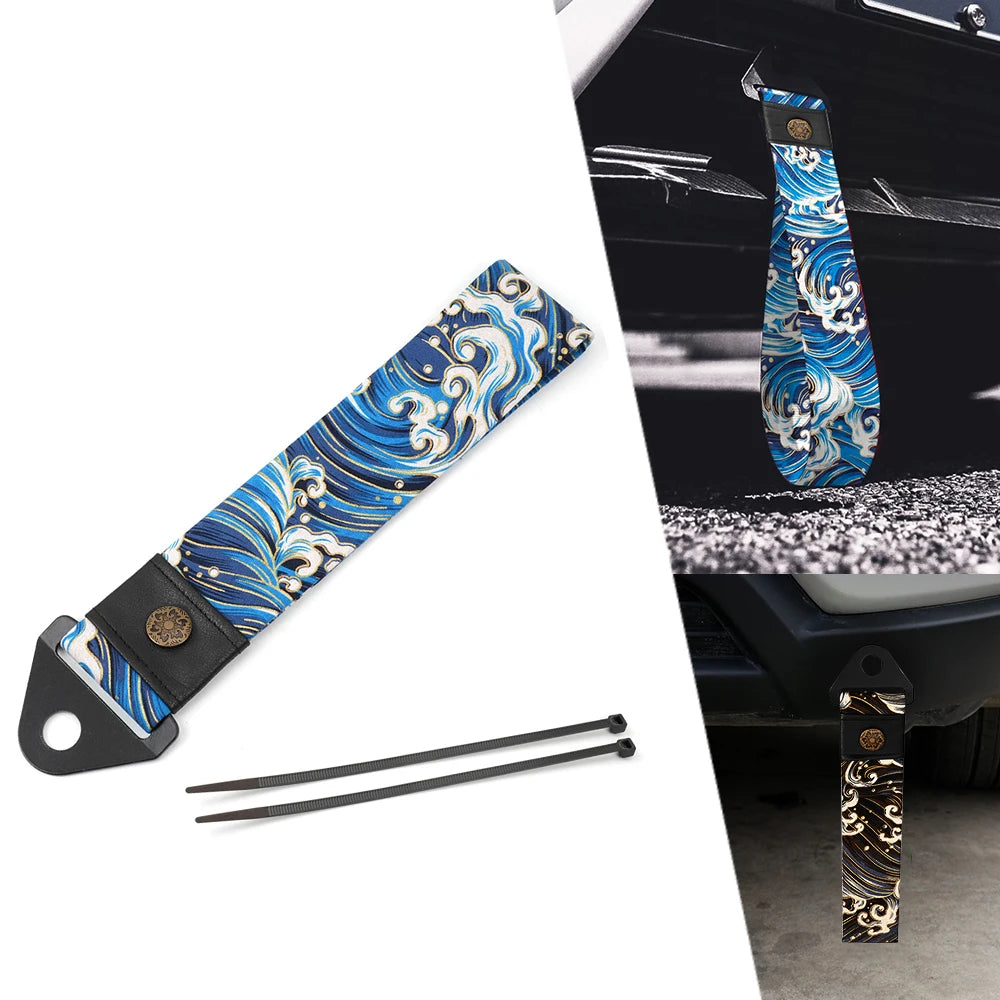 Universal JDM High-Strength Polyester Racing Tow Rope – Custom Car Tow Eye Strap Trailer BAG073