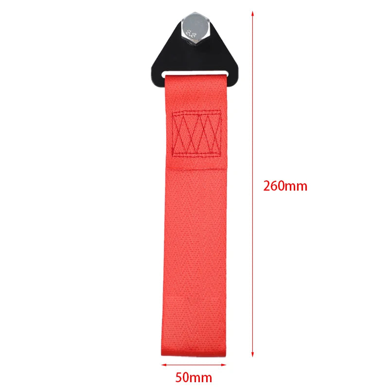 High Strength Nylon Emergency Tow Rope – Universal Racing Tow Strap with Tow Eye for Front Bumper Car Accessories and Recovery