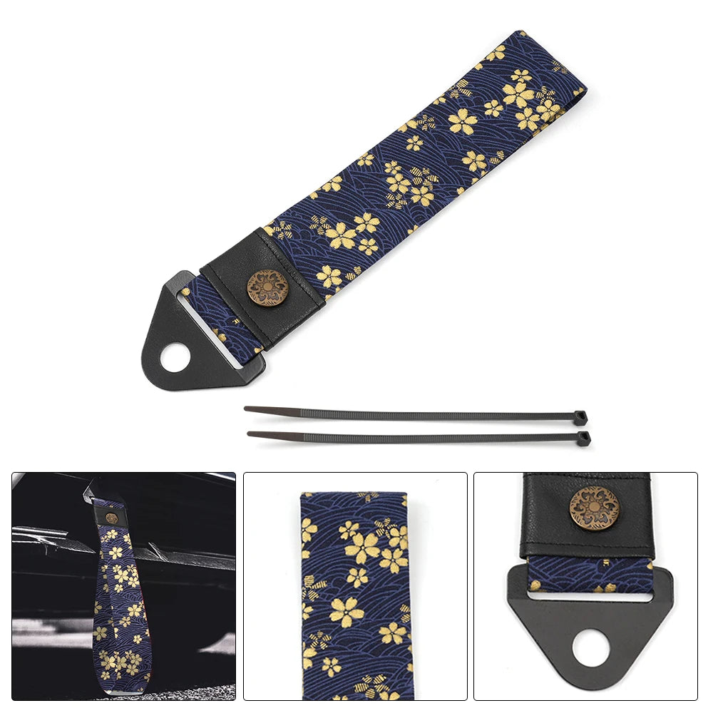 Universal JDM High-Strength Polyester Racing Tow Rope – Custom Car Tow Eye Strap Trailer BAG073