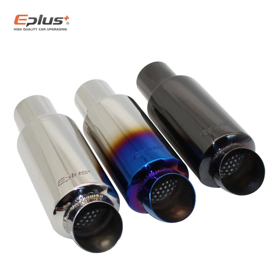 Universal Stainless Steel Exhaust Muffler Tail Pipe Tip – Car & Motorcycle (O.D. 51mm, 63mm, 76mm)