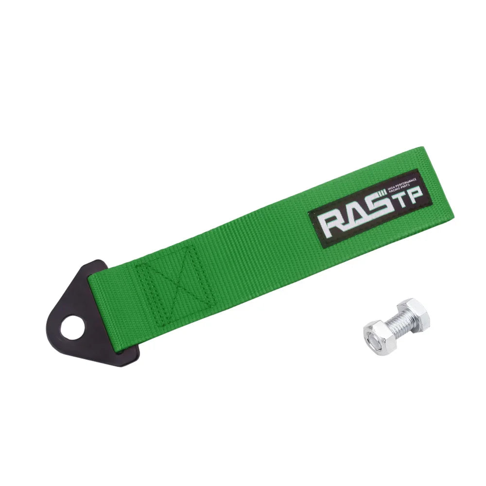 High Strength Nylon Racing Tow Strap Universal Car Bumper Towing Rope RS-TD001 by RASTP – Drift & Track Use Tow Eye Hook Accessory