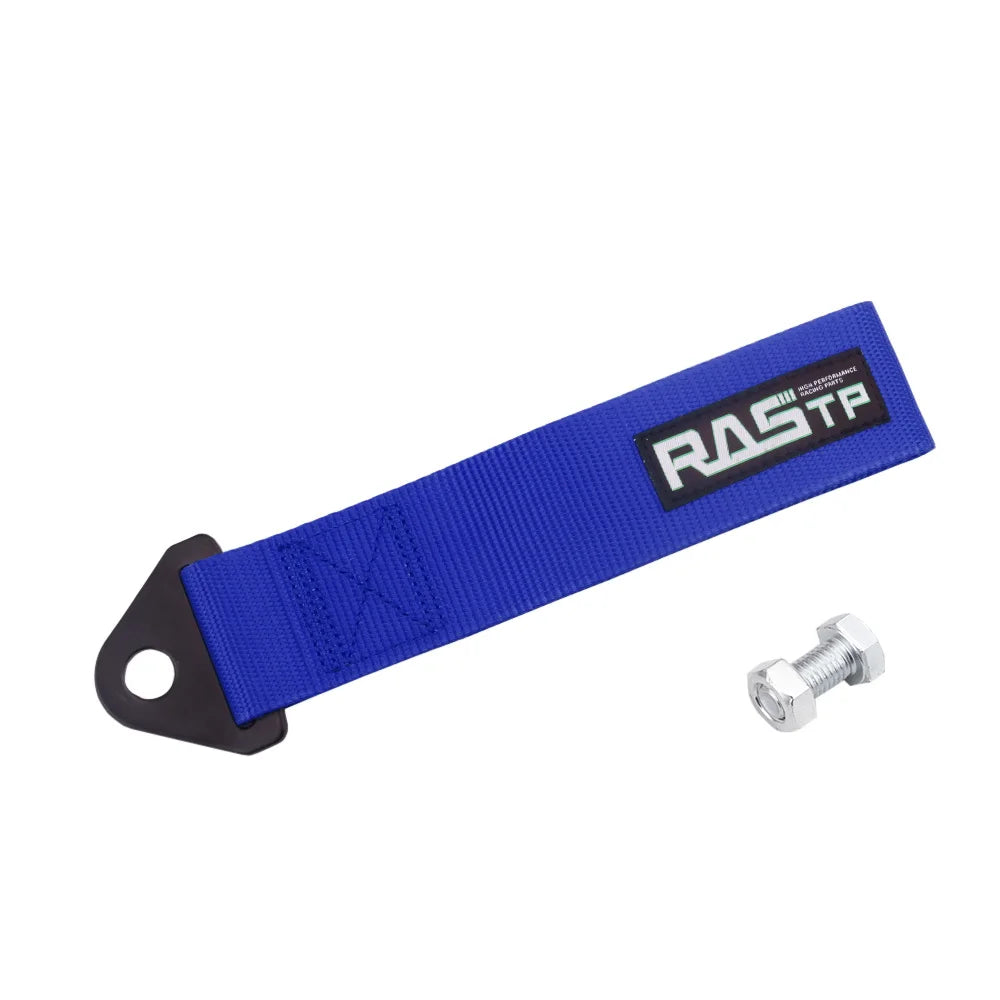 High Strength Nylon Racing Tow Strap Universal Car Bumper Towing Rope RS-TD001 by RASTP – Drift & Track Use Tow Eye Hook Accessory