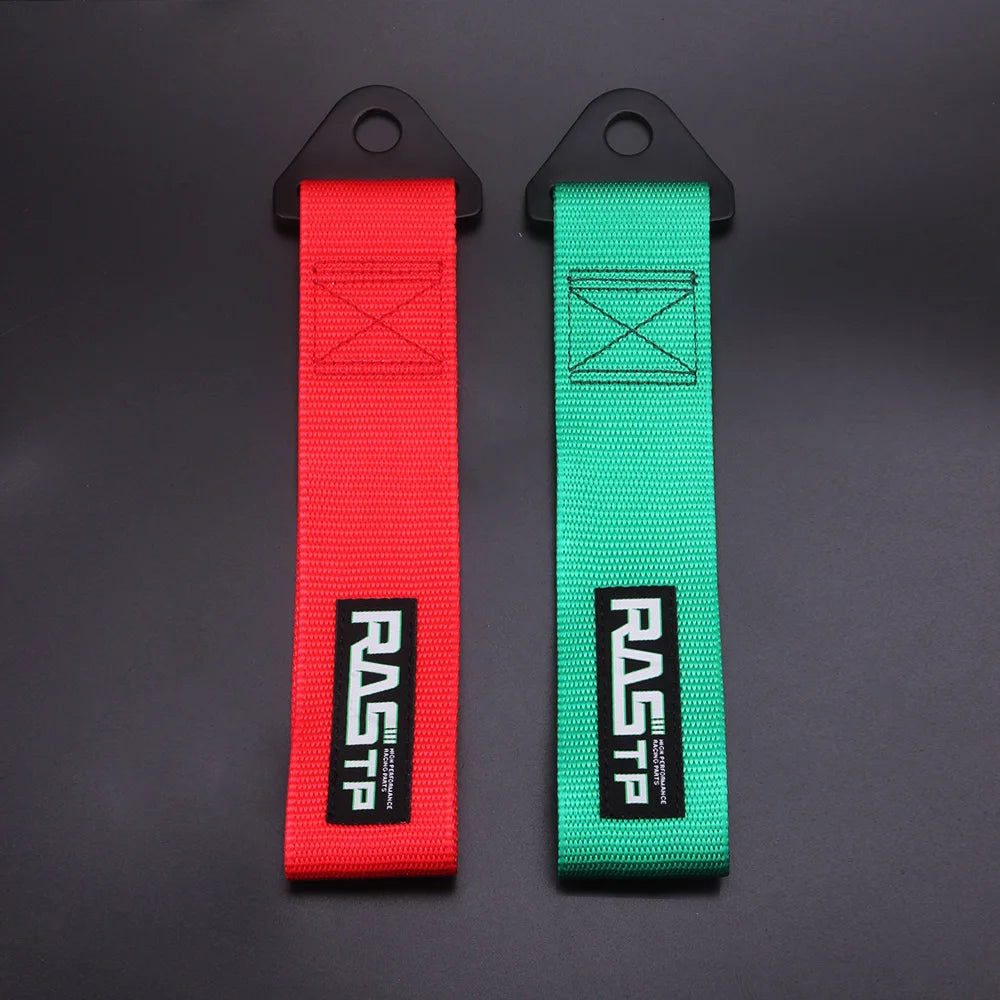 High Strength Nylon Racing Tow Strap Universal Car Bumper Towing Rope RS-TD001 by RASTP – Drift & Track Use Tow Eye Hook Accessory