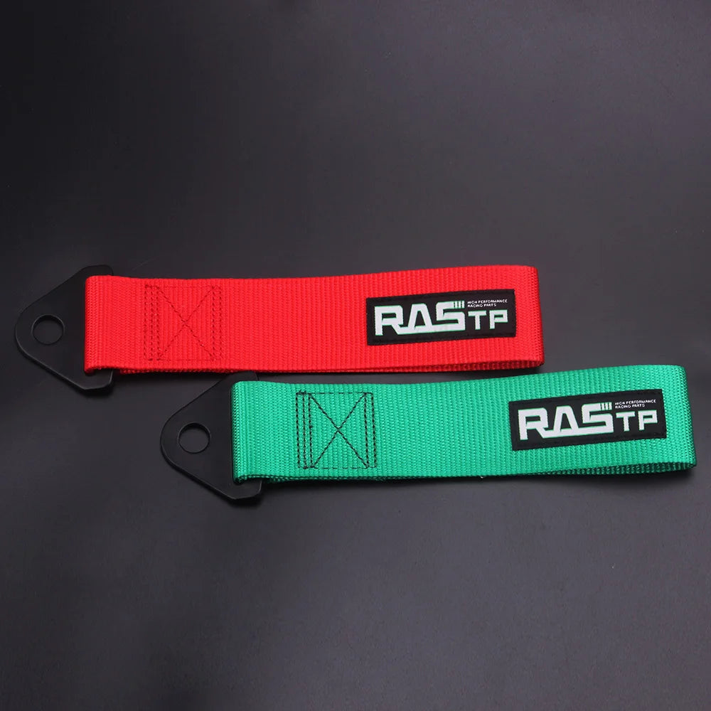 High Strength Nylon Racing Tow Strap Universal Car Bumper Towing Rope RS-TD001 by RASTP – Drift & Track Use Tow Eye Hook Accessory
