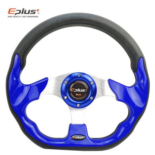 Universal 13” 320mm Aluminum PU Sport Racing Steering Wheel – 4 Color D-Shape Design for MOMO