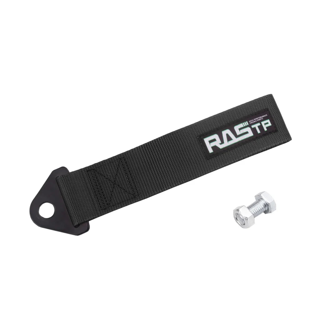 High Strength Nylon Racing Tow Strap Universal Car Bumper Towing Rope RS-TD001 by RASTP – Drift & Track Use Tow Eye Hook Accessory