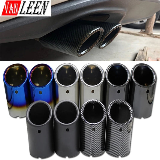 Stainless Steel Exhaust Muffler Tip – Car Styling Auto Accessory for VW Volkswagen Jetta MK6 1.4T & Golf MK6/MK7 1.4T