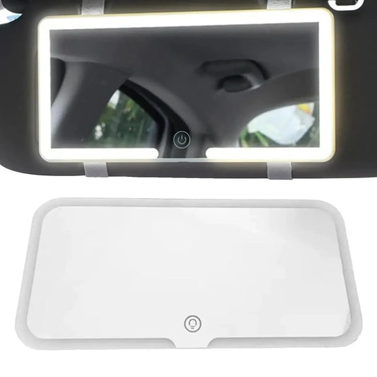 Car Sun Visor Vanity Mirror LED High-definition Vanity Mirror with 3 Light Modes Touch Screen Universal Car Vanity Mirror