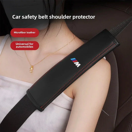 Car Seat Belt Shoulder Pad Covers for BMW – M Series & X1 X3 X5 E38 E39 E46 E60 E70 – Soft Strap Protectors