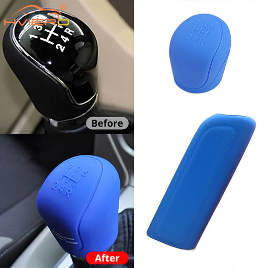 Universal Soft Silicone Handbrake Cover & Gear Shift Knob Sleeve – Manual Car Hand Brake Protector Glove for Auto Interior