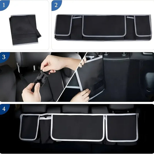 Universal Car Trunk Backseat Organizer – Hanging Rear Seat Storage Bag for SUV, Sedan & Hatchback Cargo Space