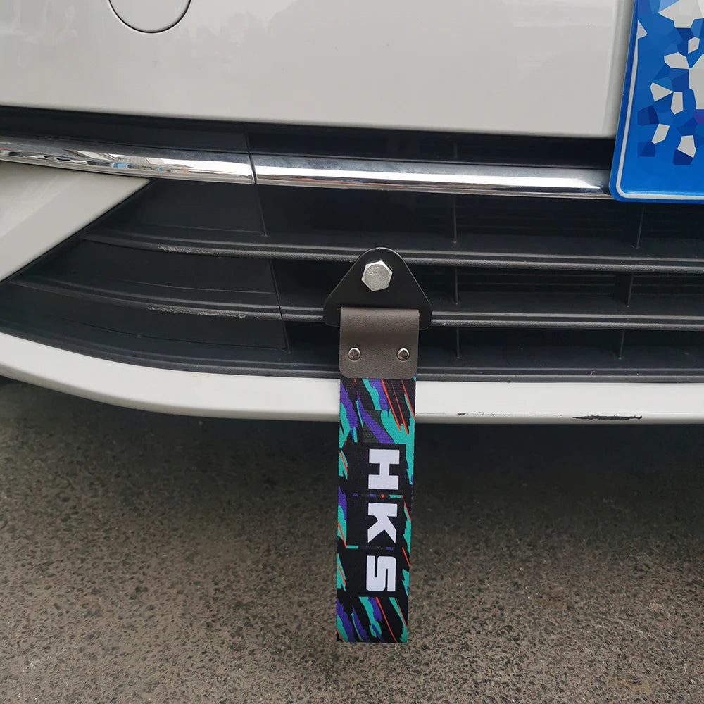 JDM Tow Strap Colorful Car Bumper Towing Belt NOS HKS Style Drift Accessory for Modified Cars and Auto Racing