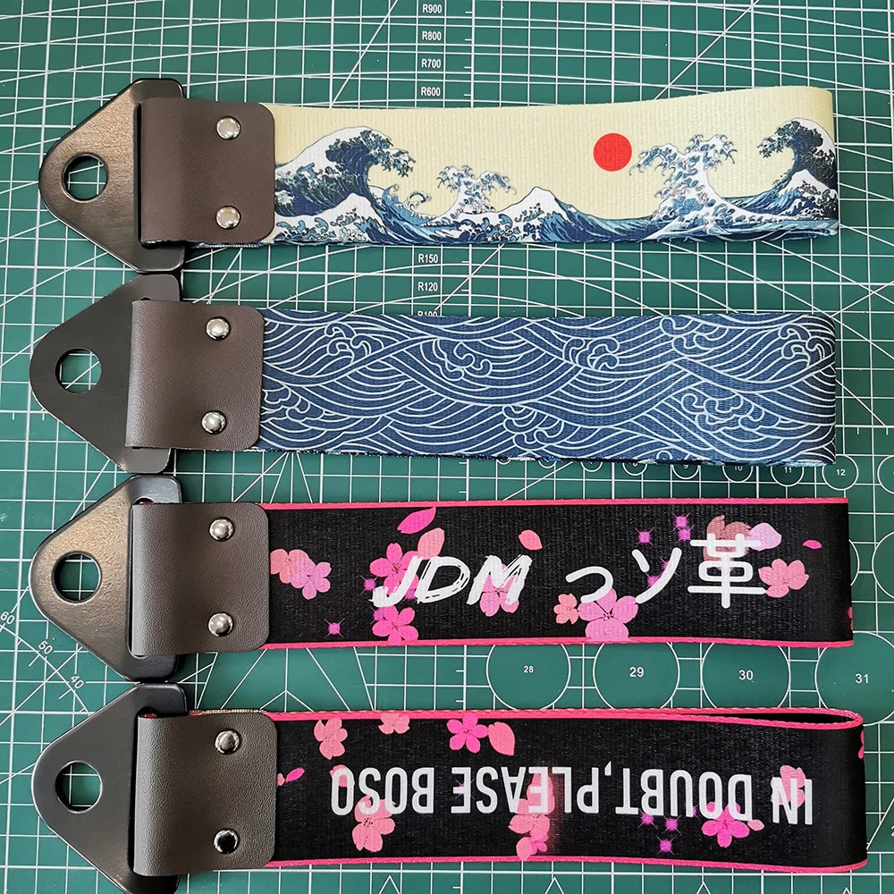 JDM Tow Strap Colorful Car Bumper Towing Belt NOS HKS Style Drift Accessory for Modified Cars and Auto Racing