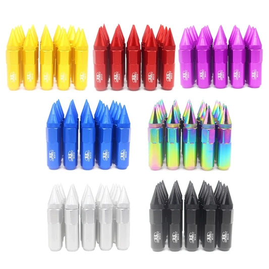 20PCS JDM Style Spike Lug Nuts – M12x1.25 / M12x1.5 Extended Metal Tuner Wheel Nuts for Racing Rims & Car Accessories