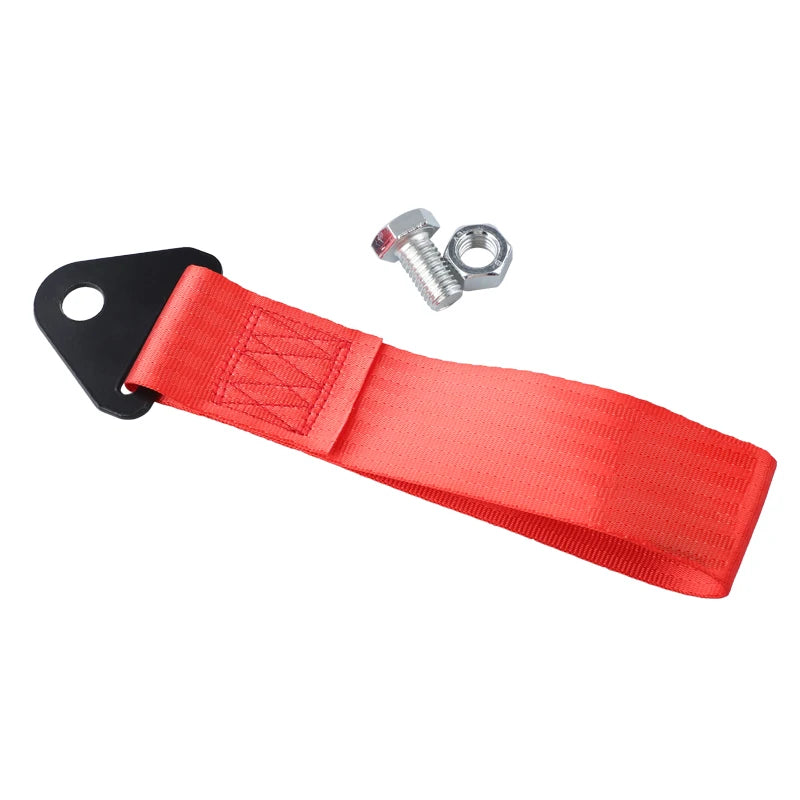 High Strength Nylon Emergency Tow Rope – Universal Racing Tow Strap with Tow Eye for Front Bumper Car Accessories and Recovery