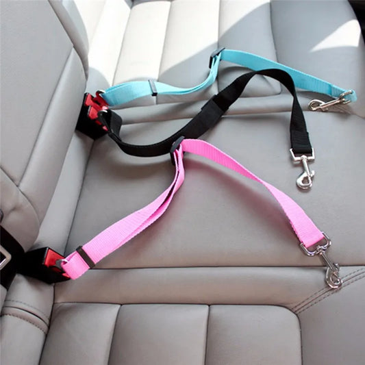 Dog Car Seat Belt Safety Harness – Travel Pet Leash Collar Breakaway Solid Dog Restraint for Vehicle Safety