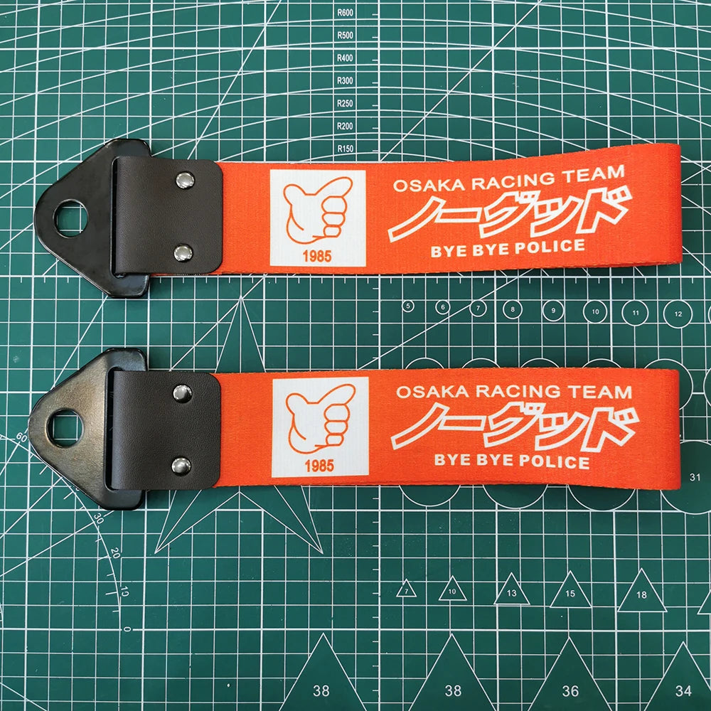 JDM Tow Strap Colorful Car Bumper Towing Belt NOS HKS Style Drift Accessory for Modified Cars and Auto Racing