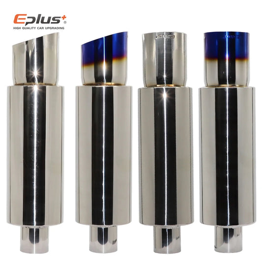 Universal Stainless Steel Car Exhaust Straight Tail Pipe – High-Quality Muffler Interface (51/63/76MM)