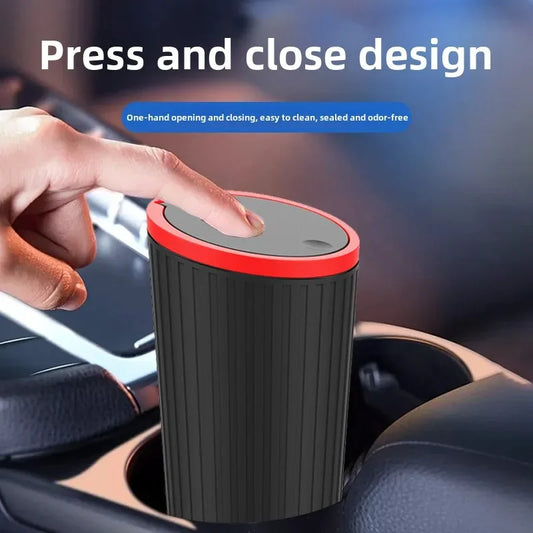 Mini Car Trash Bin Can Auto Dust Organizer Rubbish Bag Garbage Container Storage Box Car Interior Bucket Auto Accessories